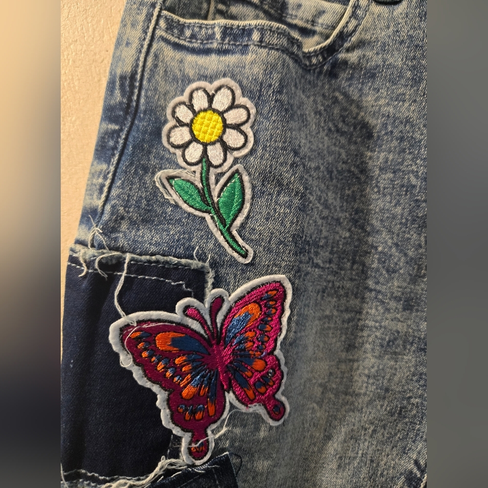 Dolls Kill Boho Lift Your Spirits Patchwork flare jeans - Picture 12 of 16